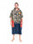 All in : V pancho jacquard bimatiere homme